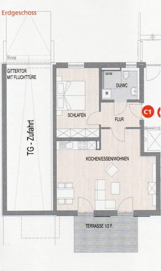 Antike & Modern Deluxe 2 Mit Terrasse Lägenhet Leipheim Exteriör bild